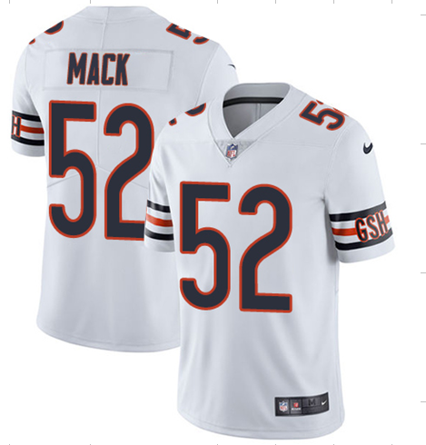 2018 Men Chicago Bears #52 Mack White Nike Vapor Untouchable Limited Player NFL Jerseys->philadelphia 76ers->NBA Jersey